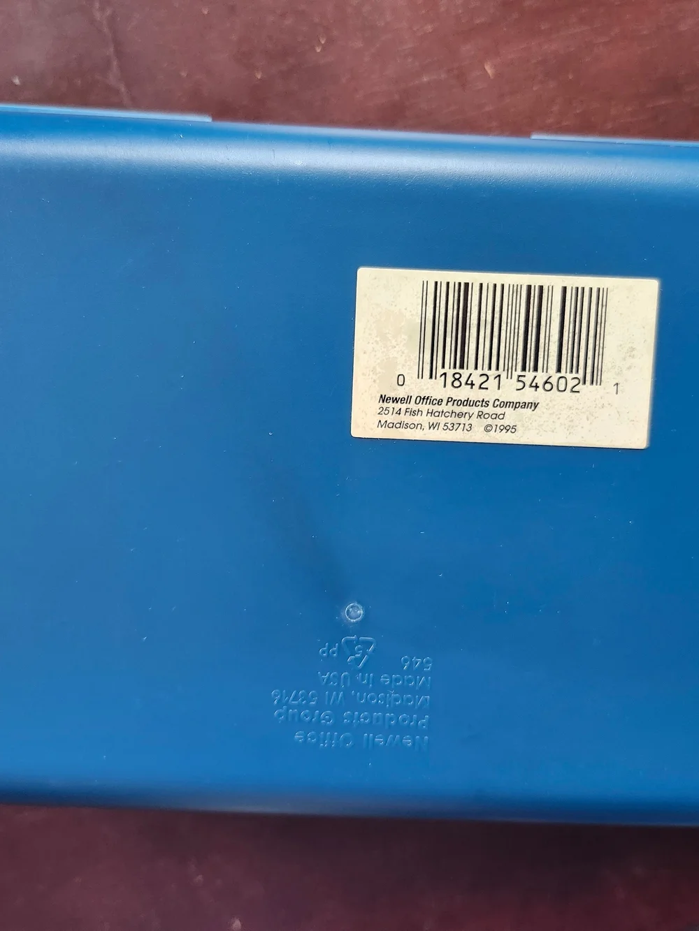 Vintage Spacemaker Pencil Box Navy/Maroon Plastic Storage Case Y2K 90s